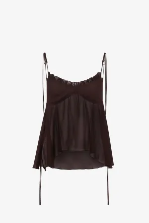 Chocolate Chiffon Cami