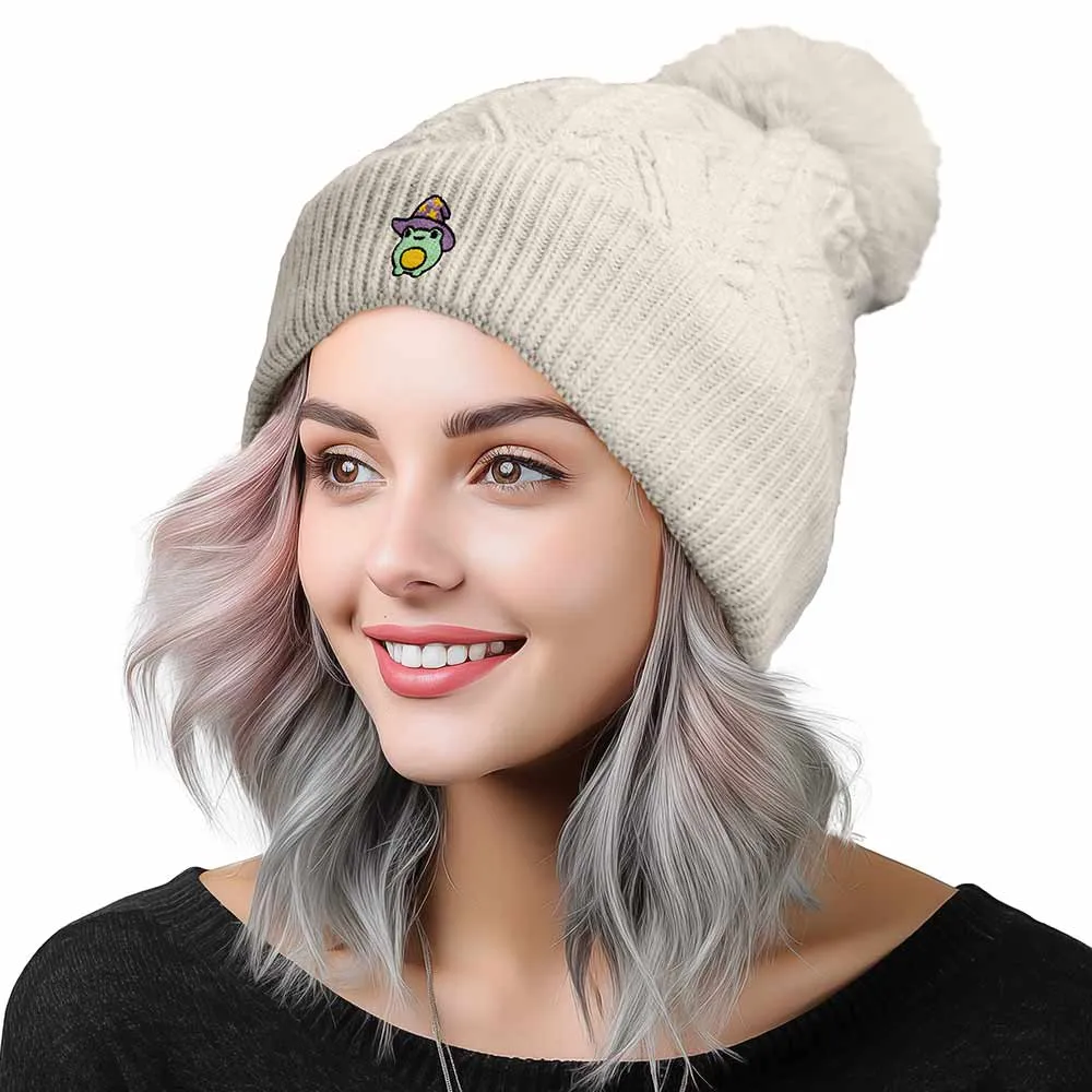 Dalix Sorcerer Frog Pom Beanie