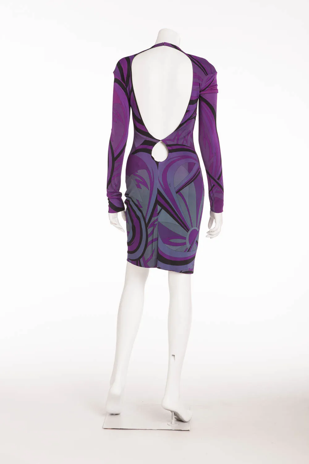 Emilio Pucci - NWT Long Sleeve Purple Mini Dress - IT 42