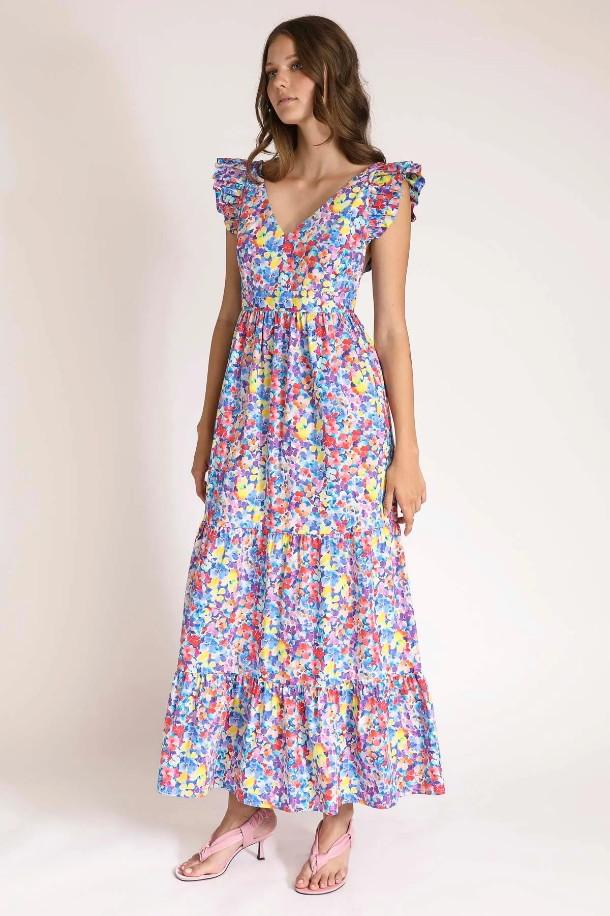 Heather Ruffle Maxi Dress