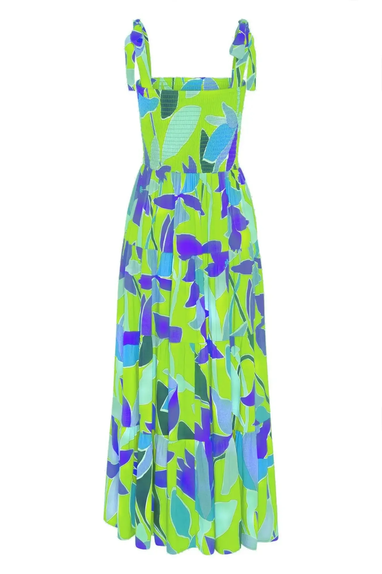 Julia Summer Midi Dress in Green