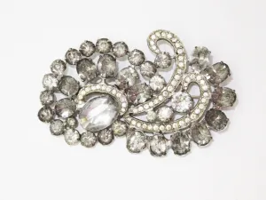 Massive WEISS CO Vintage Rhinestone Pin Brooch