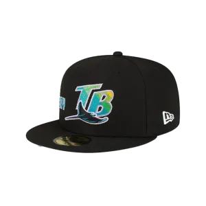 New Era Tampa Bay Rays New Era Black Stateview 59Fifty Fitted Hat