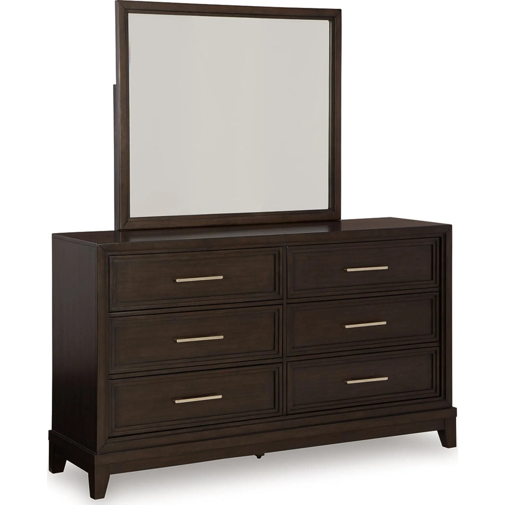 Neymorton Dresser and Mirror - Dark Grayish Brown