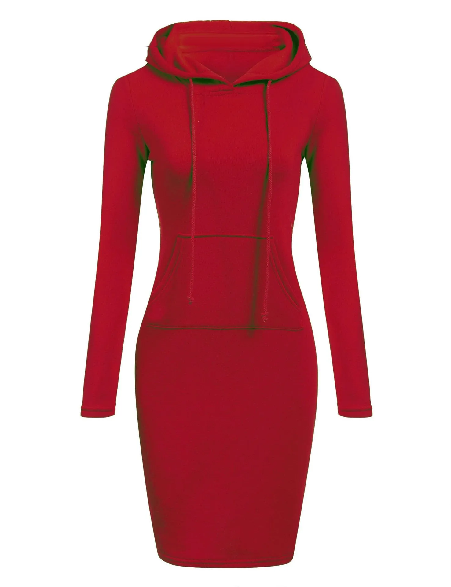 Pre Order:  Kangaroo Pocket Hooded Midi Dress