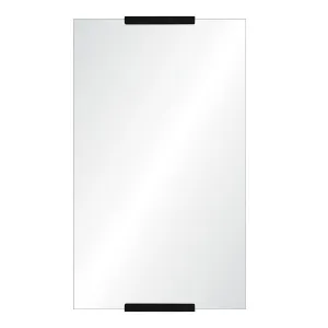 Rectangular Wall Mirror with Black Nickel Details by Mirror Home