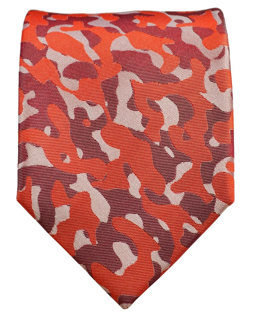 Red Camouflage Silk Tie and Pocket Square