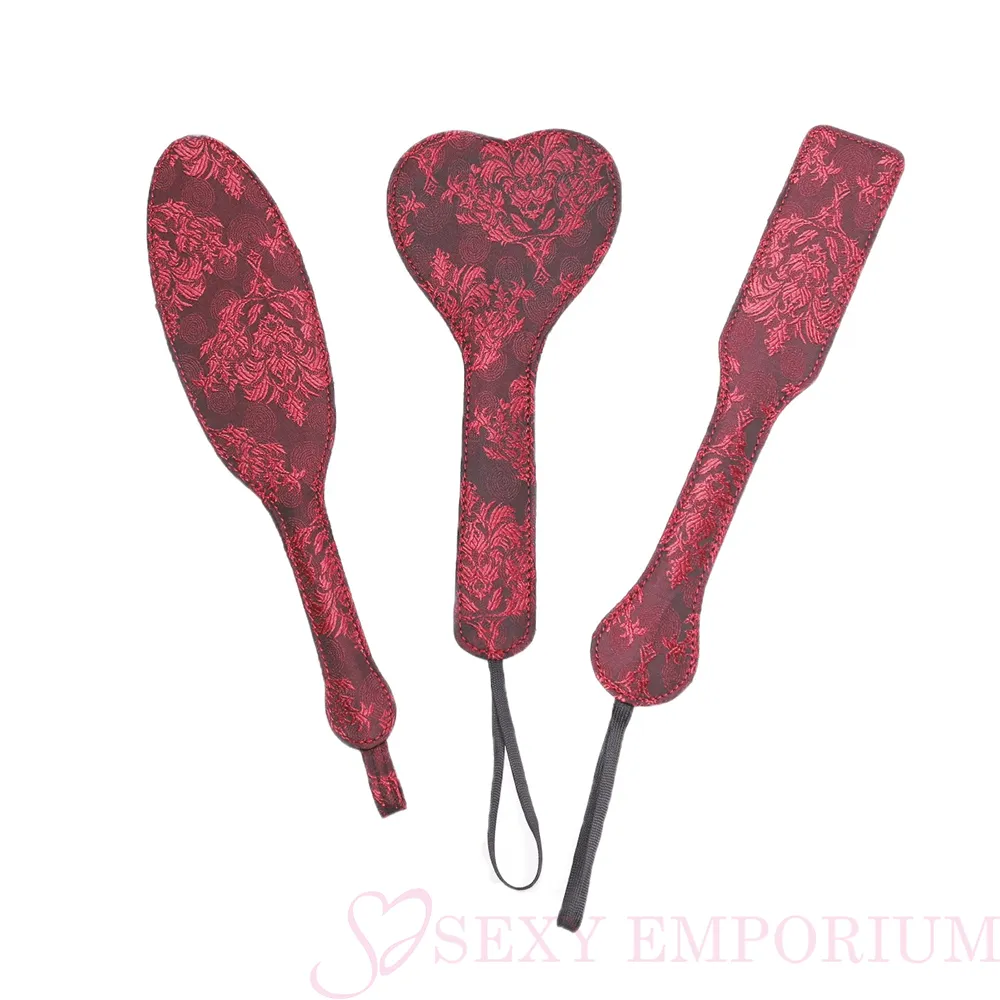 Red Satin Spanking Paddles