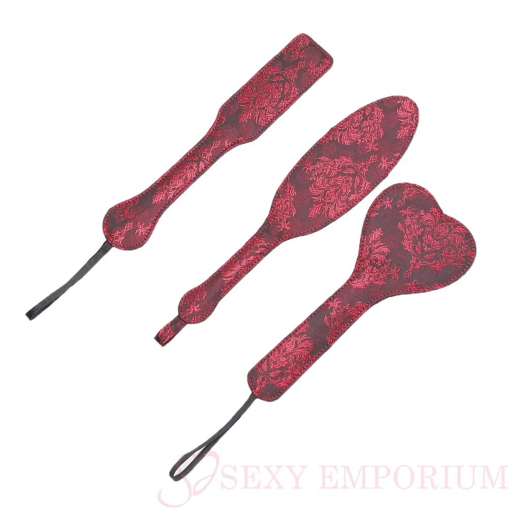 Red Satin Spanking Paddles