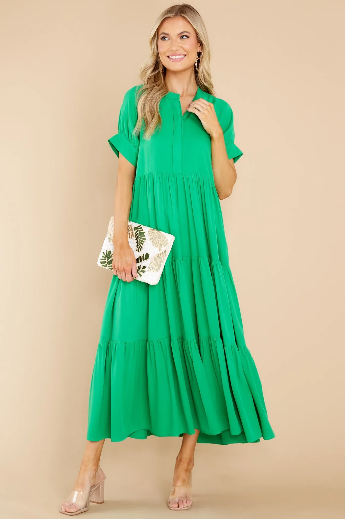 Saving My Love Green Maxi Dress