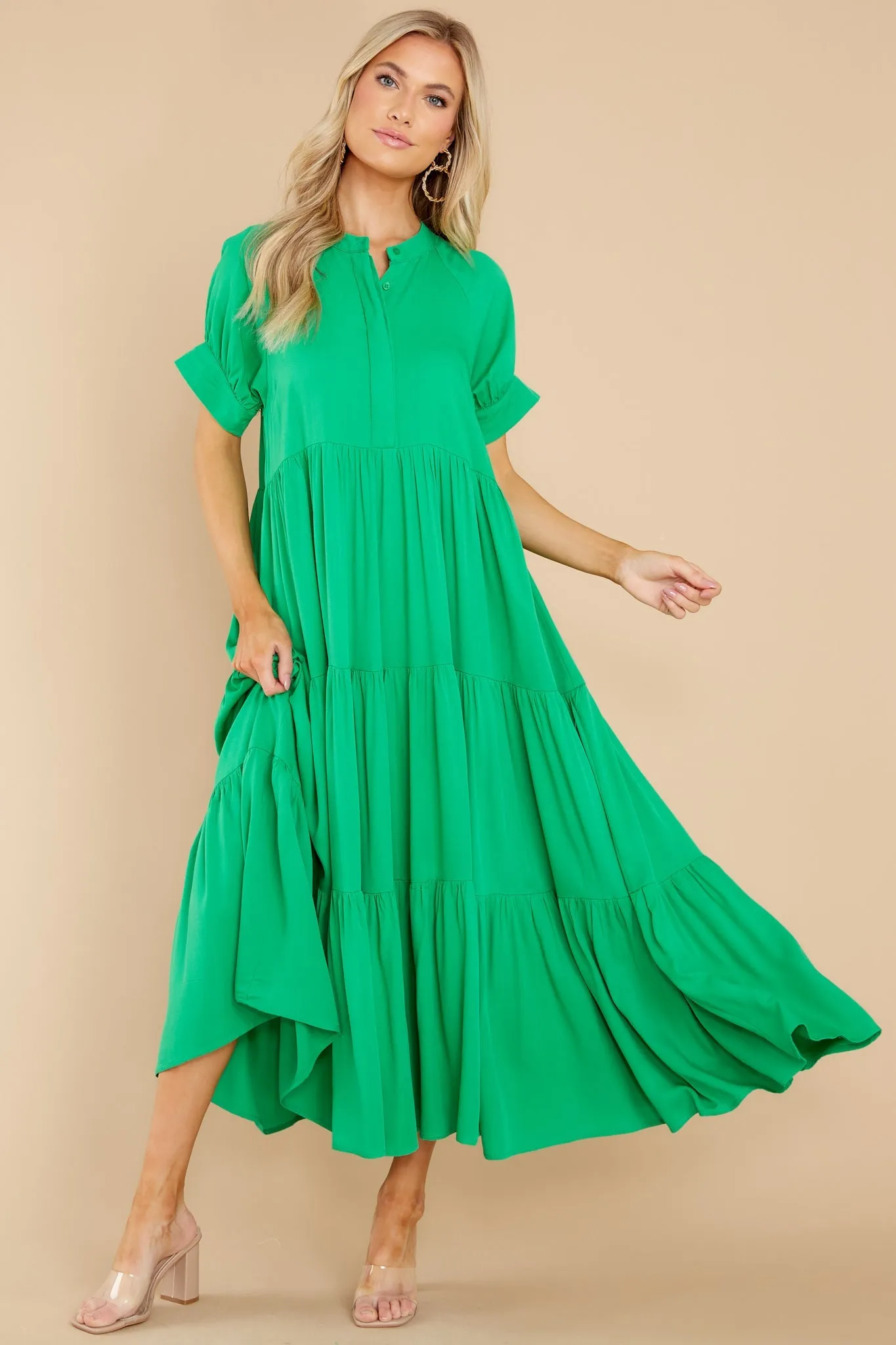 Saving My Love Green Maxi Dress