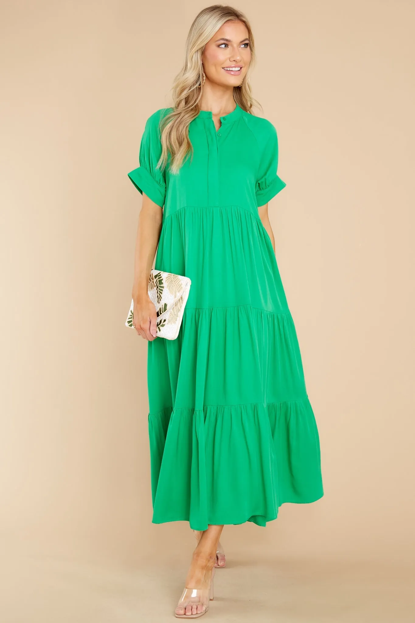 Saving My Love Green Maxi Dress