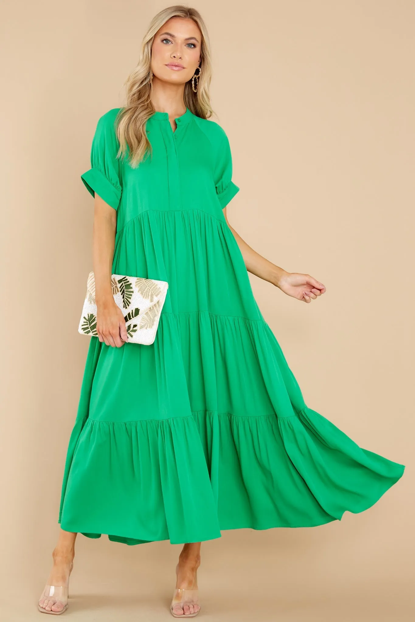 Saving My Love Green Maxi Dress