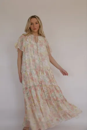 Spring Blooms Maxi Dress - Pink