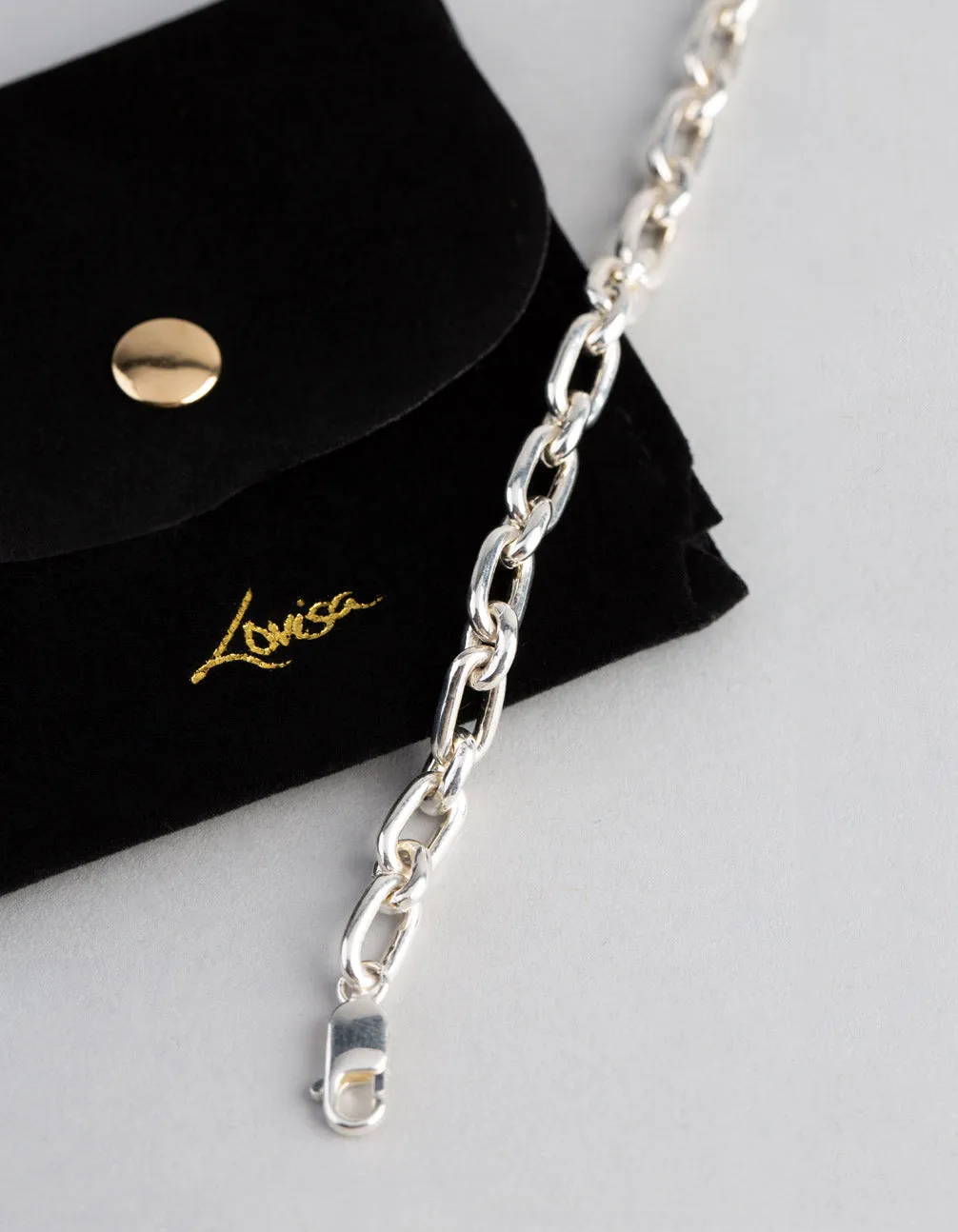 Sterling Silver Long & Short Chain Bracelet