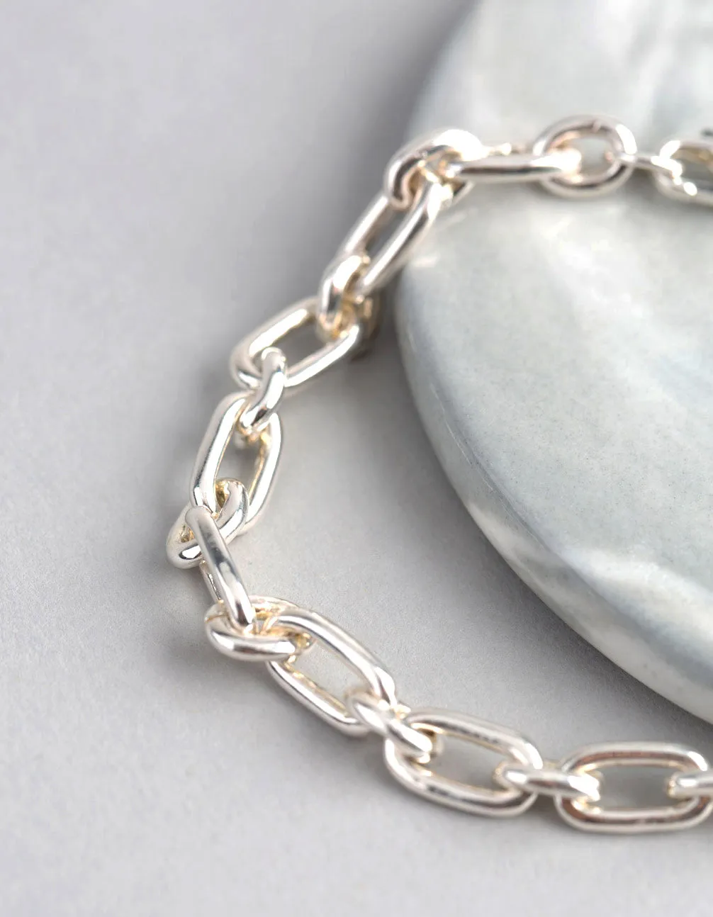 Sterling Silver Long & Short Chain Bracelet