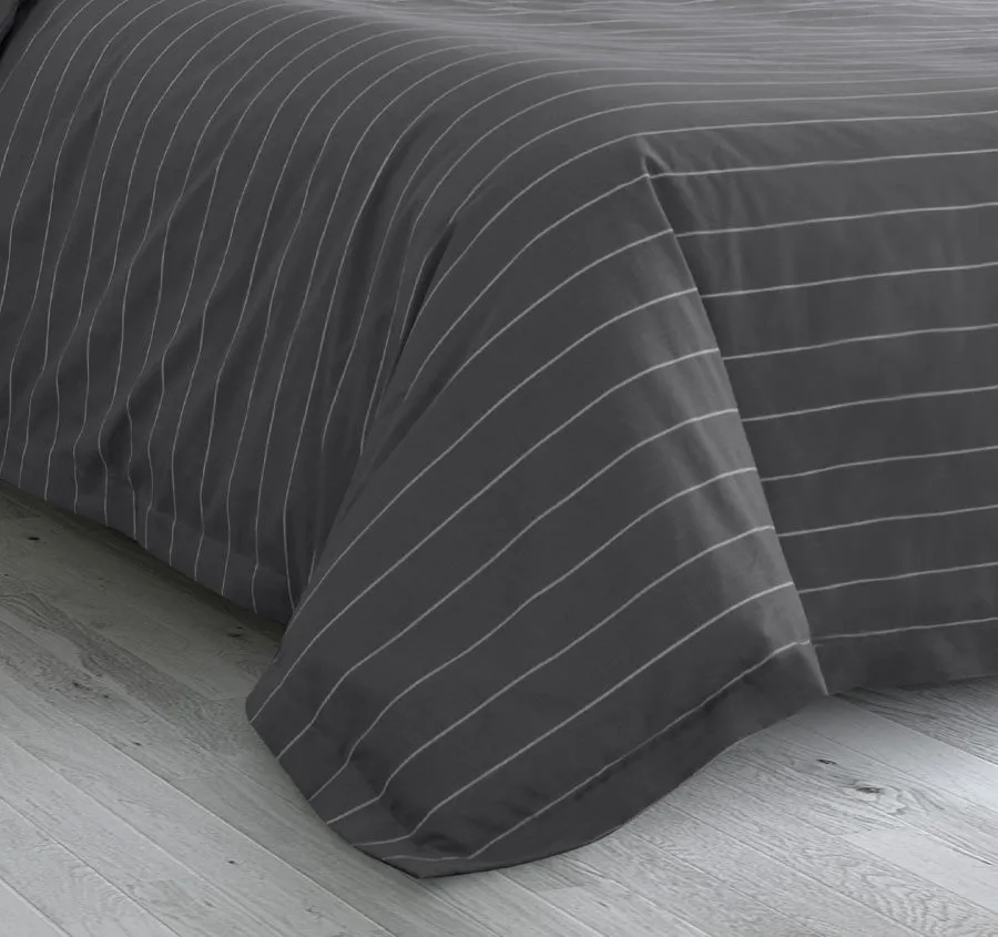 Studio Stripe Quilt Cover Set Range Slate